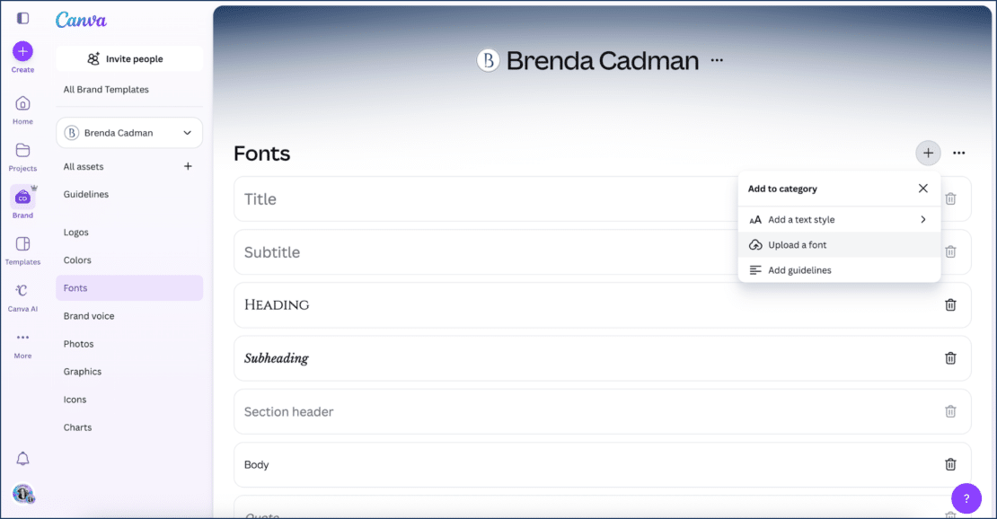 What to Do If Your Brand Font Isn’t Available in Canva - Brenda Cadman
